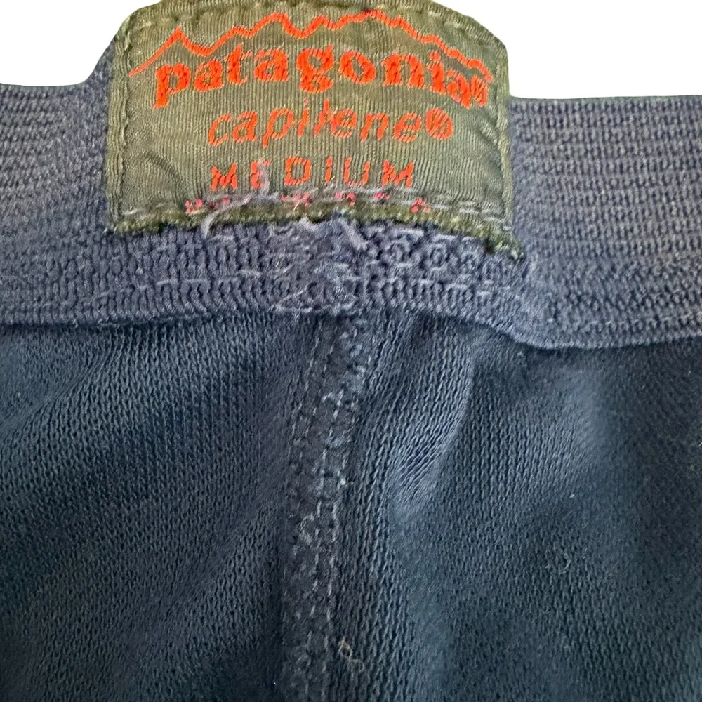 Vintage Patagonia blue capilene thermal base‎ layer pants Size M
